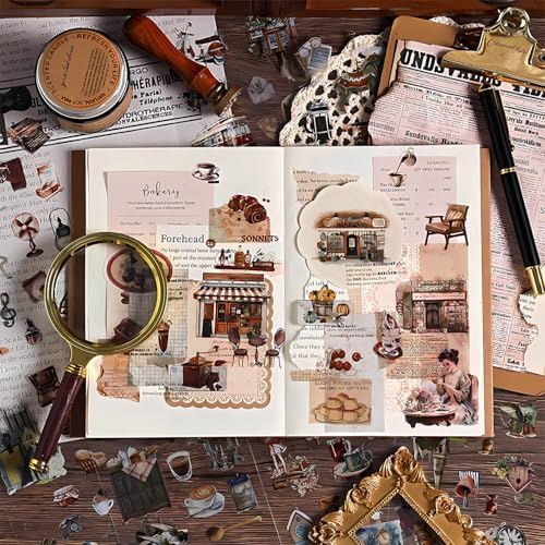 563 Pcs/36 Sheets Stickers for Scrapbooking,Sticker for Journaling Scrapbooking Stickers for Scrapbooking Art Journal Bullet Journal Accessories