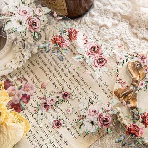 Alideco 6 pcs Decorative Adhesive Tapes Cartoon PET Tape Great for Bullet Journal Supplies, Arts, Scrapbook, DIY Crafts, Planners(huahuibiankuang) (huariji)