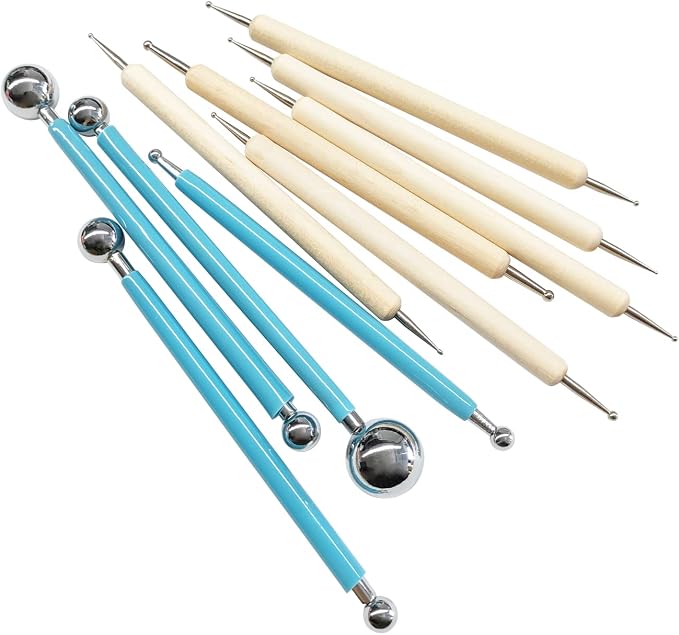 10Pcs Dotting Tools, Ball End Dot Art Tools for Rock Painting, Pottery Clay Modeling Embossing Art Mandala