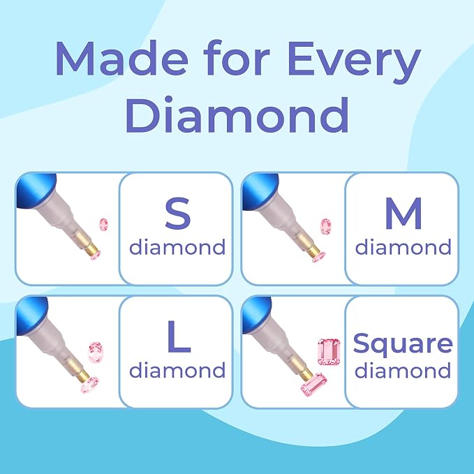 Electric Diamond Painting Pen Vacuum Drill Tool Kit, Diamond Art Pens No Wax Needed with Accessories, Storage Case, Dot Painter Vacuum Pen for Diamond Painting Art Electric Pen for Adults (Blue)