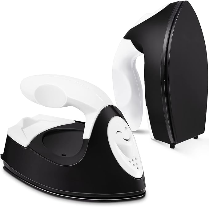 Honoson Mini Craft Iron with Charging Base Tiny,Black