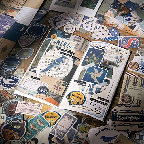 JOYCHOIC Vintage Scrapbooking Supplies Aesthetic Journaling Kit, Scrapbook Papers Quote Stickers TN Notebook Large Collection for Bullet Junk Journal, Planner DIY Arts Craft Collage, Beginners