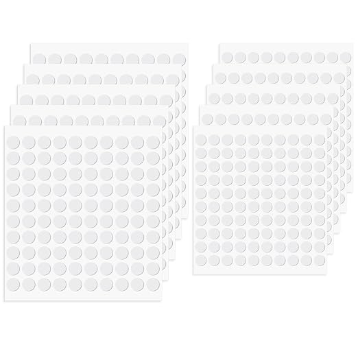 10 Sheet Foam Dots Double-Sided 1000 Pcs Round Adhesive 3D Craft Foam Tape for Scrapbooking Mini Foam Stickers for Art Crafts DIY Handmade Card Making (0.3 inch & 0.4 inch)