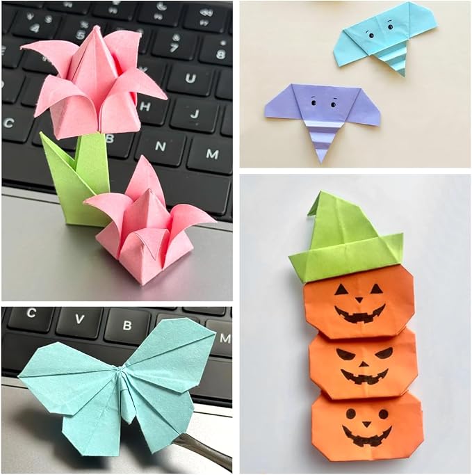 EPPINGWIN 220 Sheets Origami Paper, 20 Colors Colored Paper, 6"×6" Square Paper, Origami Kit with Craft Guide