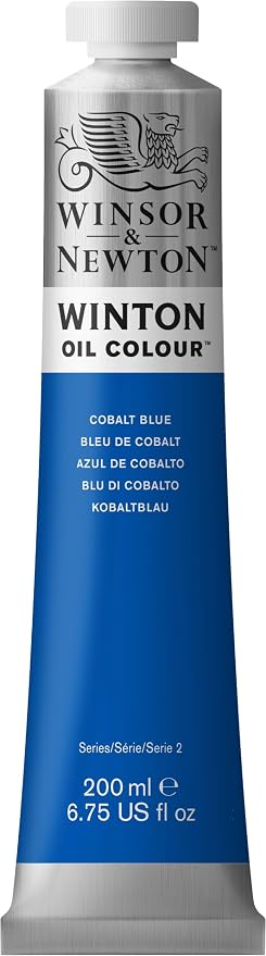 Winsor & Newton Winton Oil Color, 200ml Tube, Cobalt Blue | High-quality pigments, Durable, Lightfast, Permanent, Uniform Consistency, Great Pigment Load
