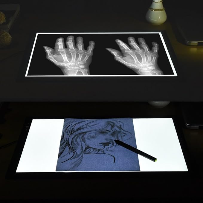 HSK A3 LED Artist tracing Light Box Copy Table, Adjustable High Brightness Light Pad for Tatto Drawing, Sketching, Animation,Diamond Painting Accessories
