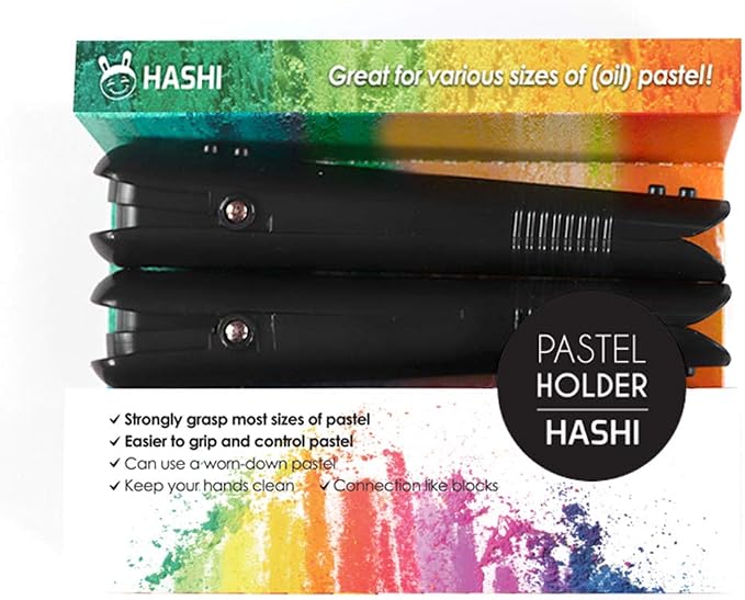HA SHI Adjustable Pastel Holder, 2 Pack, Stick Extender for Soft Pastels