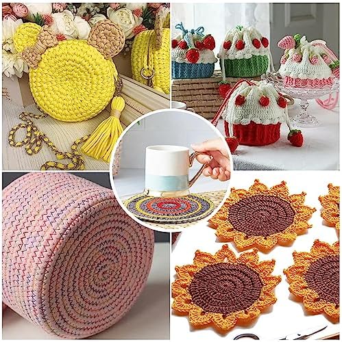 Allazone 58 PCS Mesh Plastic Canvas Sheets 5 Size Round Clear Plastic Canvas for DIY Crafts Embroidery Cross Stitch, Acrylic Yarn Crafting, Knit and Crochet Projects