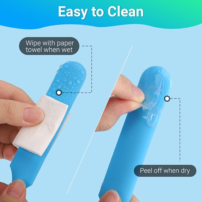 Gartful 6PCS Silicone Spatula Sticks, Non-Stick Epoxy Resin Mixing Sticks Scraper Tools, Reusable Stirring Rods for Resin, Paint, Waxing, Liquid, Arts Crafts Supplies, Facial Mask, Blue