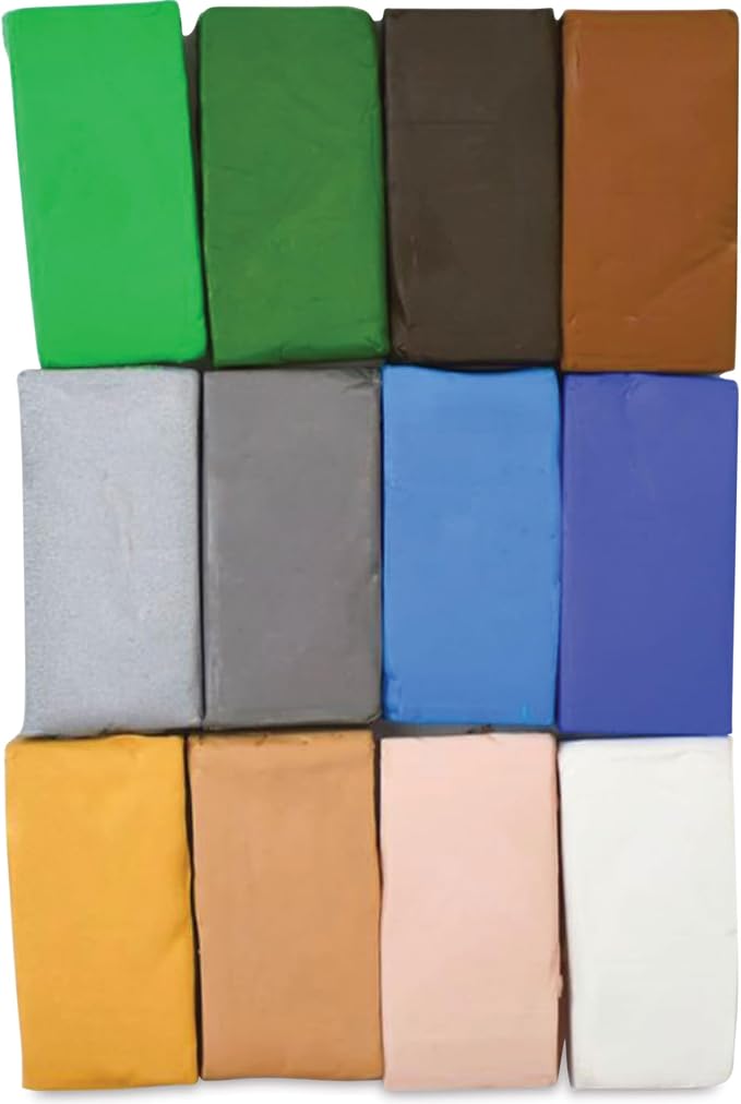 Sculpey III: Polymer Clay: Multipack Naturals - (12) 1oz Packs- Oven Bake Clay, 12 Colors, Non-Toxic, Sculpting, Create Jewelry & Crafts, Art Supplies | Soft non-toxic sculpting clay in 12 earth tones, perfect for jewelry making, DIY home decor, and mi...