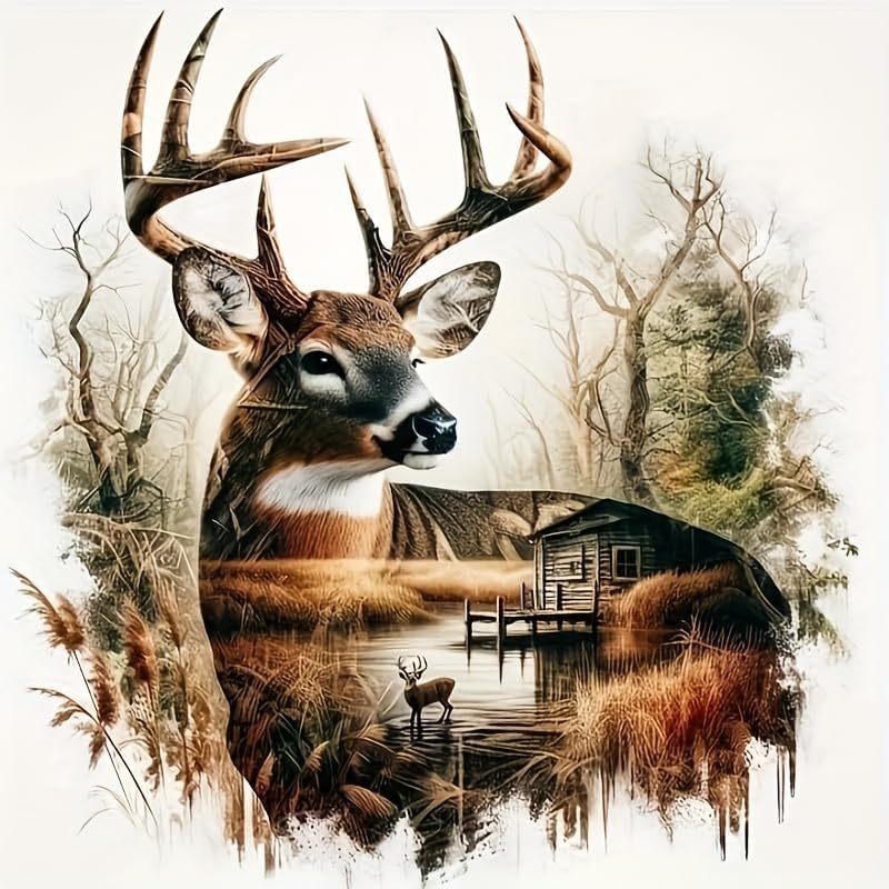 5D Deer Diamond Art Kits For Adults,Diamond Paintings Kits for Beginners