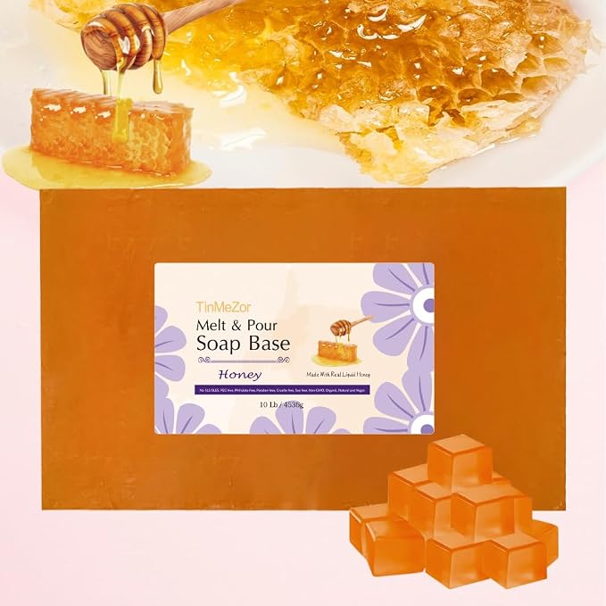 Honey Soap Base for Soap Making,Melt and Pour Base SLS/PEG Free 10 LB