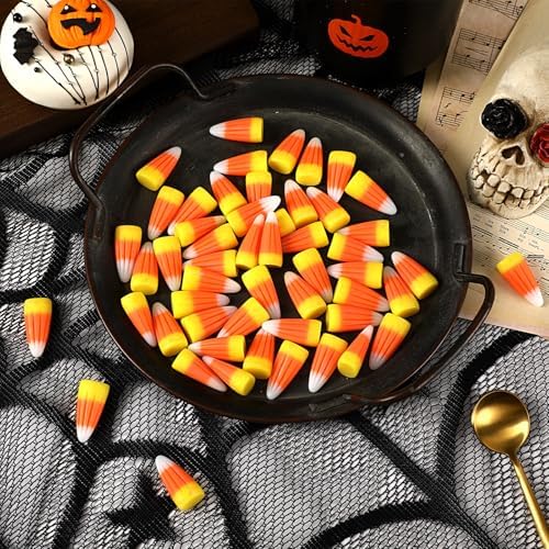 JUNEBRUSHS 50 Pcs Fake Candy Corn Resin Halloween Table Decorations