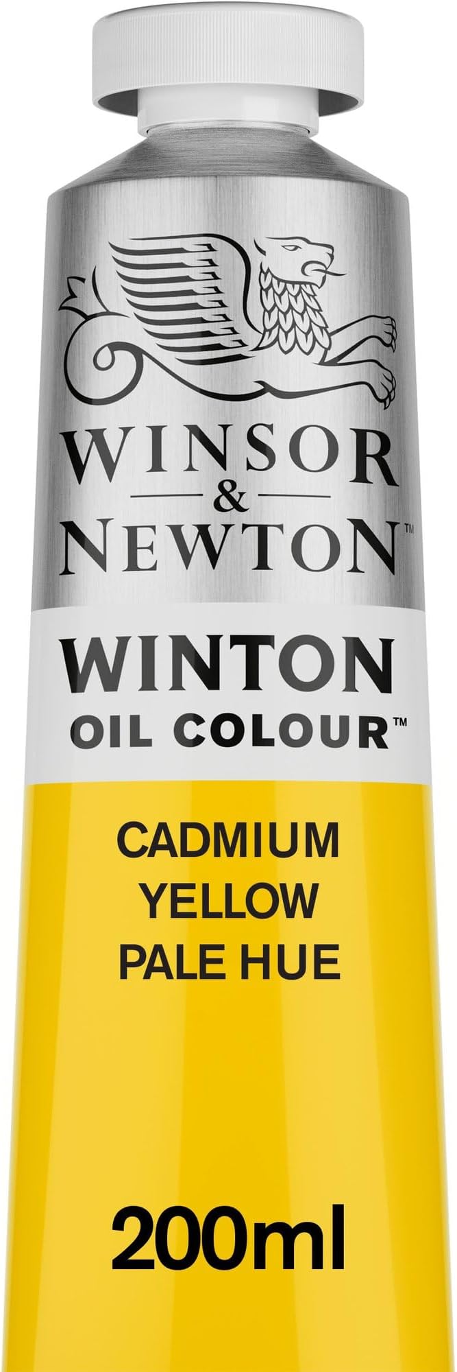 Winsor & Newton Winton Oil Color, 200ml Tube, Cadmium Yellow Pale Hue | High-quality pigments, Durable, Lightfast, Permanent, Uniform Consistency, Great Pigment Load