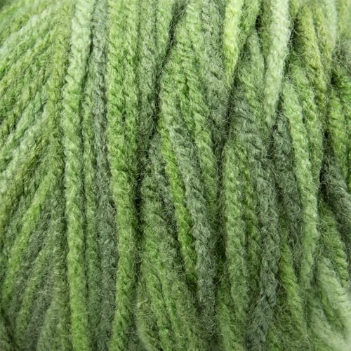 Craft County Size 4 (Medium) 100% Acrylic Fiber Yarn – Variety of Color and Pattern Options – Great for Crochet, Knitting, and Weaving (Green Tones)