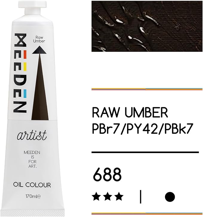 MEEDEN Artist Grade Oil Paint: Raw Umber - 170ml/5.7oz Tube | Professional Art Paints and Supplies for Canvas Painting