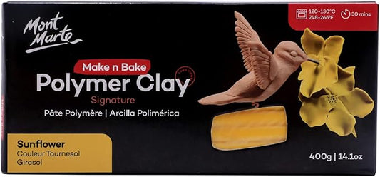 Mont Marte Make n Bake Polymer Clay 400g - Sunflower