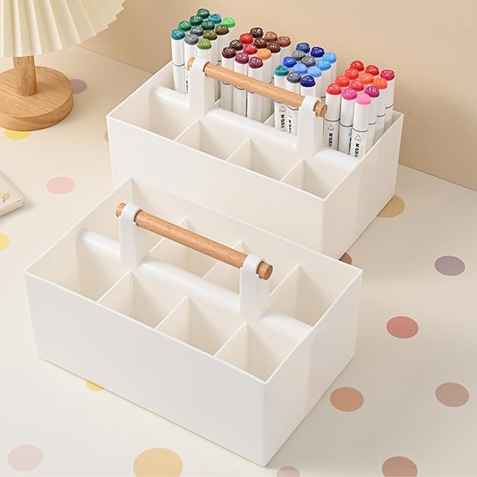 Buqoo Desk Organizer with 8 Compartments for Office Supplies