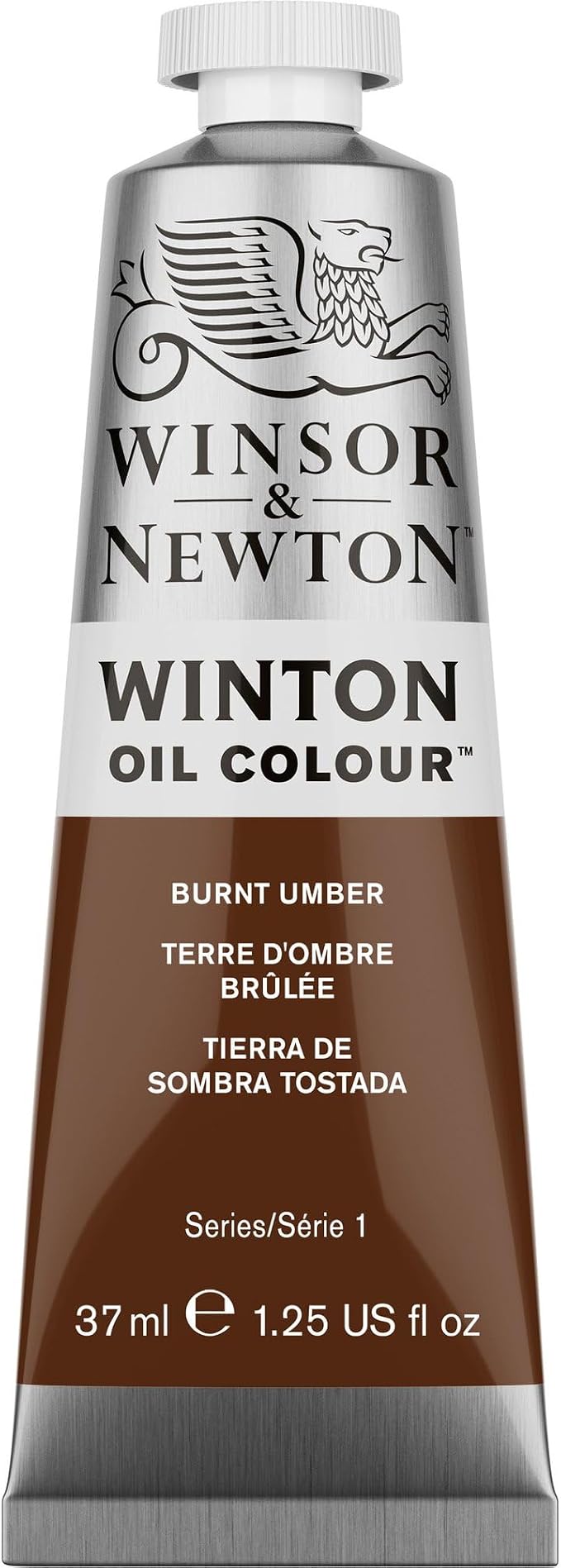 Winsor & Newton Winton Oil Color, 37ml Tube, Burnt Umber | High-quality pigments, Durable, Lightfast, Permanent, Uniform Consistency, Great Pigment Load