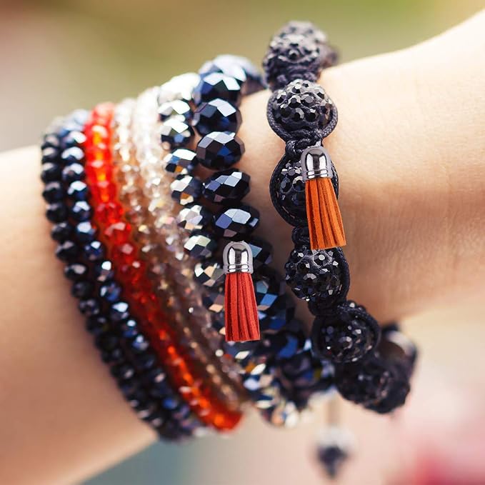 SIQUK 160 Pcs Keychain Tassels Leather Tassel Bulk for DIY Keychain Craft