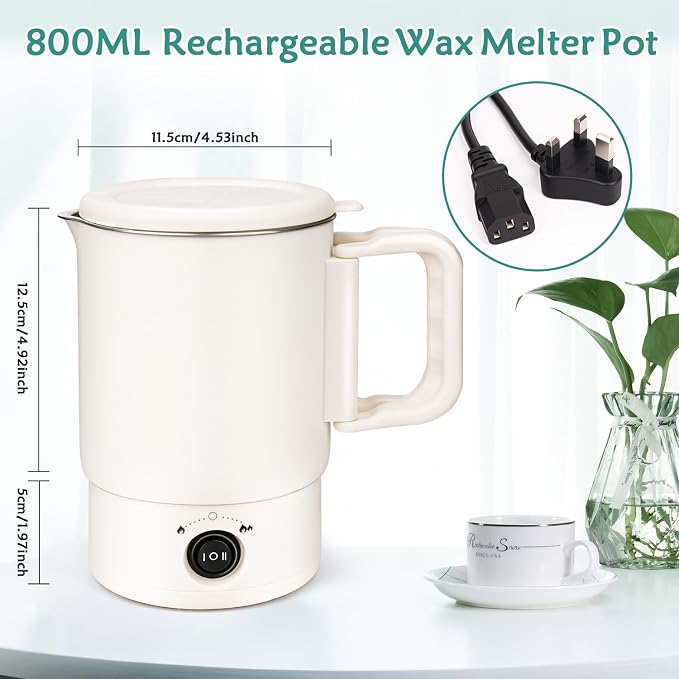 AOTOIE Wax Melter Kit for Candle Making, Large Candle Melting Pot, DIY Candle Making Supplies for Woman, Included Candle Wicks, Wick Stickers, Centering Device, Stirring Spoon, Mothers Day Gifts