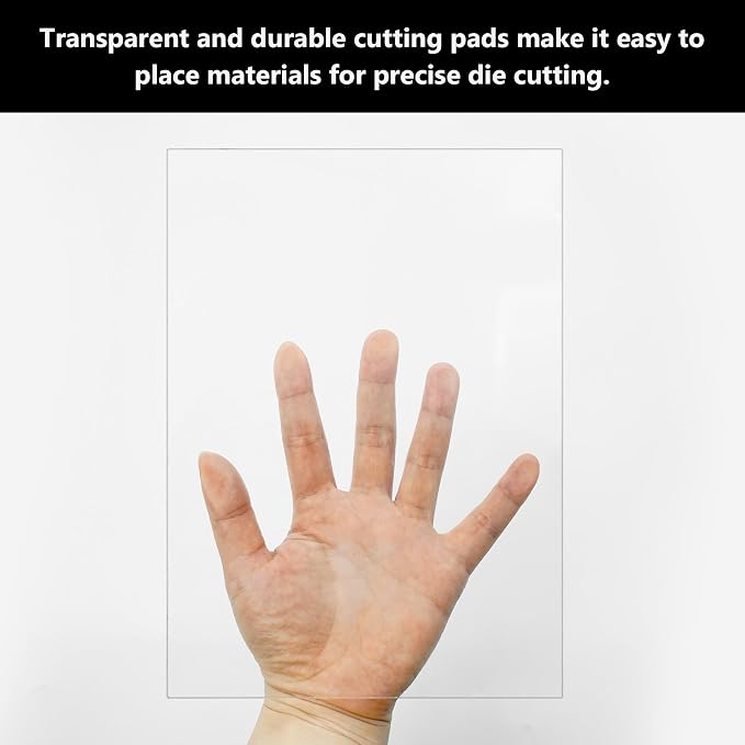 3 Pcs Clear Cutting Plate, Transparency Acrylic Cutting Pads for Embossing Crafting (8.7 x 6.1 Inches)