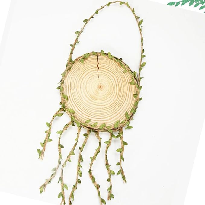 33 feet Natural Twine Blue Leaf Jute 3ply 2MM Rope Hemp Burlap Ribbon String Heavy Duty Hanging Gardening Decoration or for Arts and Crafts