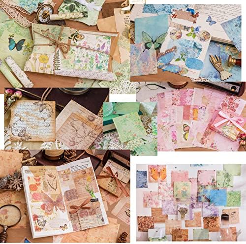 400 PCS Vintage Scrapbook Paper DIY Journaling Supplies Decorative Paper Aesthetic Stationery Scrapbooking Paper or Journals Junk Journal Planners Picture Frames Album Crafts