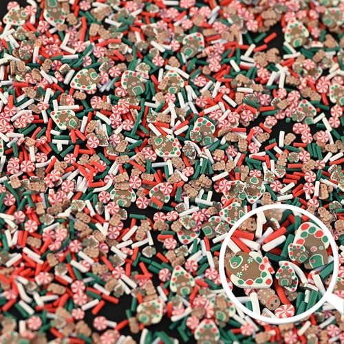 LIKETURE Fake Sprinkles 110g Fake Christmas Sprinkles Non-edible Craft Sprinkles Faux Sprinkles for Crafts Plastic Sprinkle Decoration Slime Sprinkles Slime Add Ins Shaker Card Filler(Light Brown)