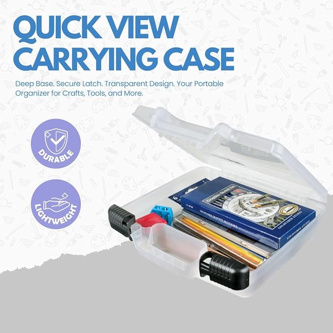 ArtBin 10-Inch Quick View Deep Base Carrying Case, Translucent
