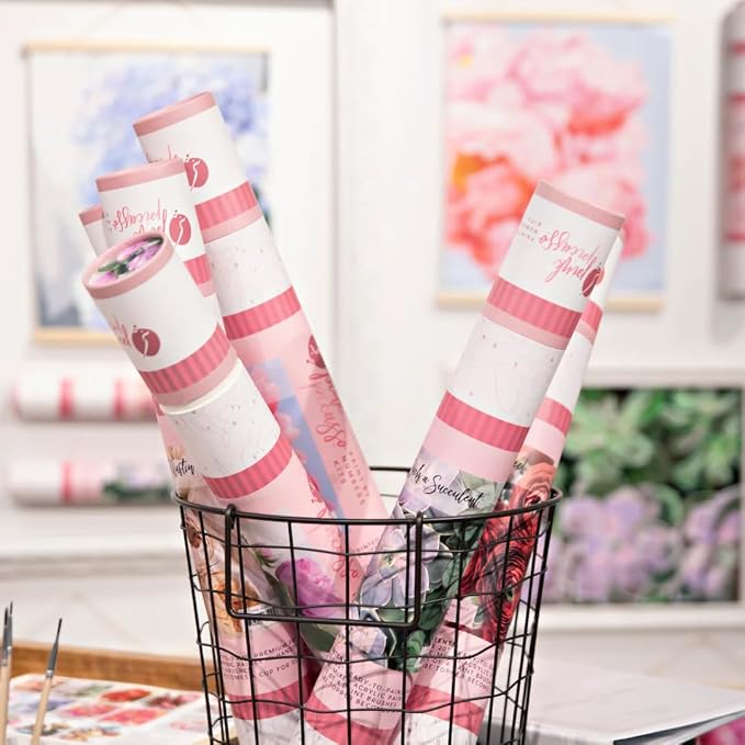 Pink Picasso Paint by Number Kit, All Ages, 8x10, Sealed with a Fish | Mid Century Modern Collection, Acrylic Paints and Brushes included, Pre-printed high quality canvas, DIY art kit, Gift-ready