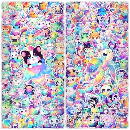 200 Pcs Cute Rainbow Animal Stickers Pack for Kids Girls Teens