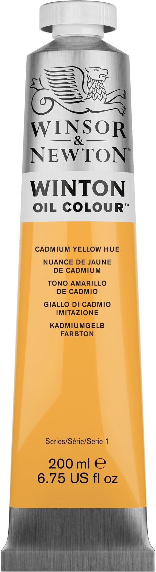 Winsor & Newton Winton Oil Color, 200ml Tube, Cadmium Yellow Hue | High-quality pigments, Durable, Lightfast, Permanent, Uniform Consistency, Great Pigment Load