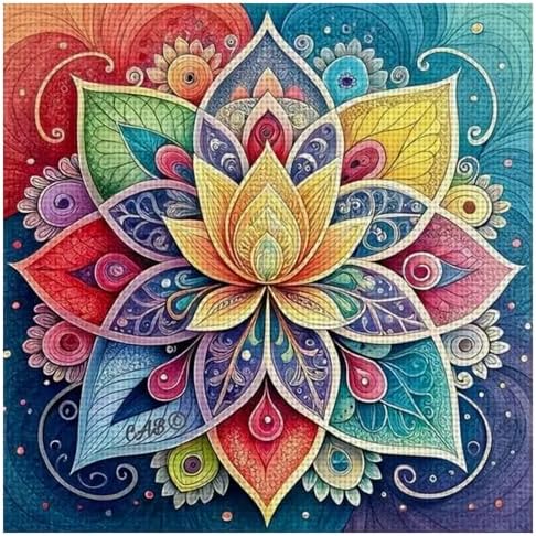Diamond Art Kits for Adults, Mandala Diamond Painting Kits 14x14 In