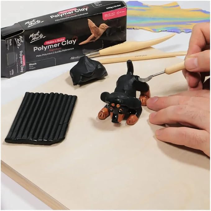 Mont Marte Make n Bake Polymer Clay 400g - Black