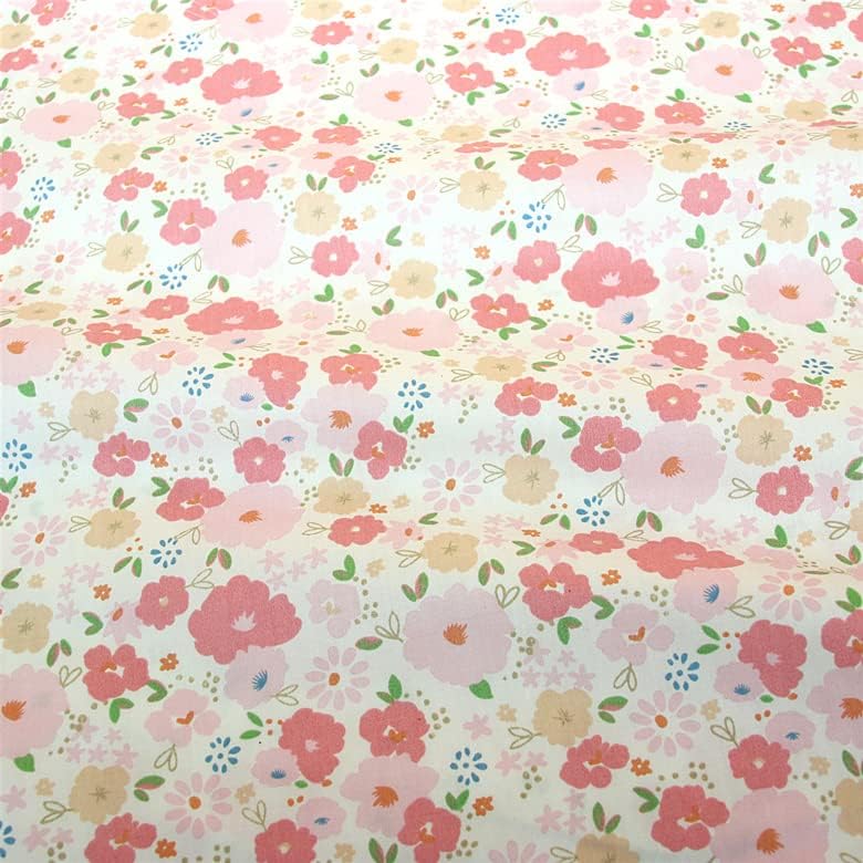 Cotton Fabric DIY Making Supplies Quilting Patchwork Fabric Fat Quarter Bundles DIY for Quilting Cotton Patchwork Cushions (clorful Flowers, 20" x 20")