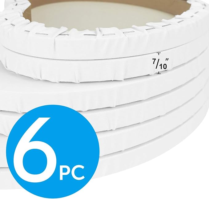 PHOENIX Heart Canvases for Painting - 8, 10, 12 in (2 of Each) - 100% Cotton 10 Oz Triple Primed White Blank Acid-Free Artist Shaped Stretched Canvas for Oil, Acrylic Painting Decoration