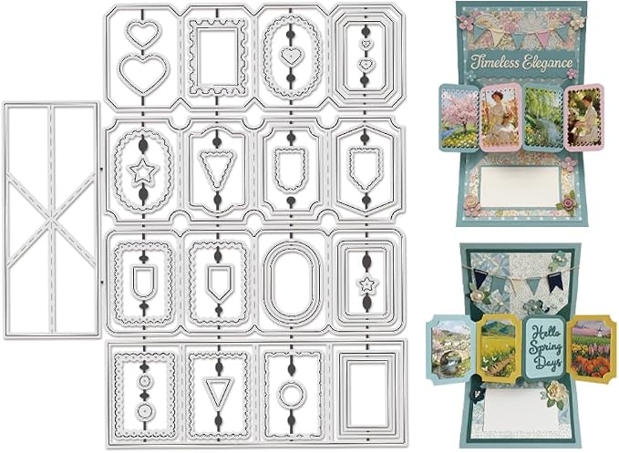 UNICRAFTALE 39Pcs Folding Greeting Card Cutting Dies for Card Making