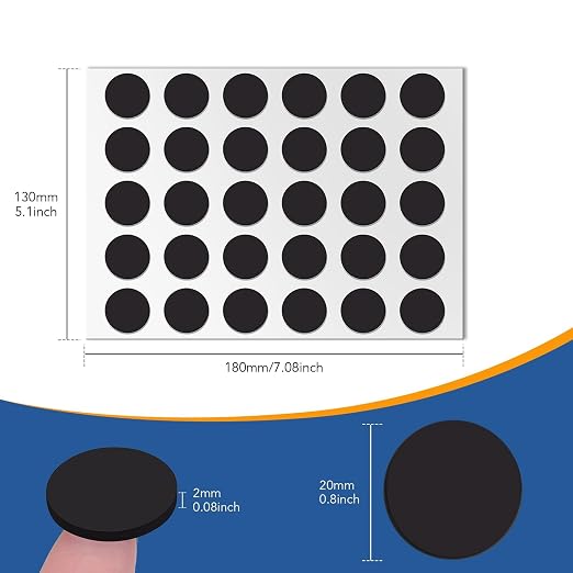 DIYMAG Magnets with Adhesive Backing, 30P Flexible Fridge Magnetic Dots