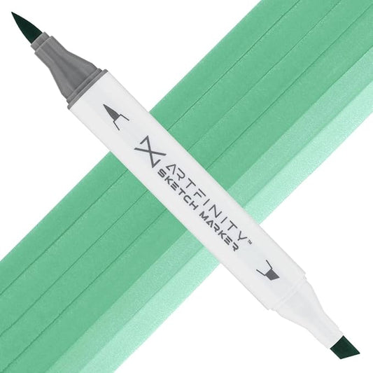 Artfinity Sketch Markers - Green Mint BG5-4, Vibrant, Professional, Dye-Based Alcohol Markers for Artists, Drawing, Travel, & More