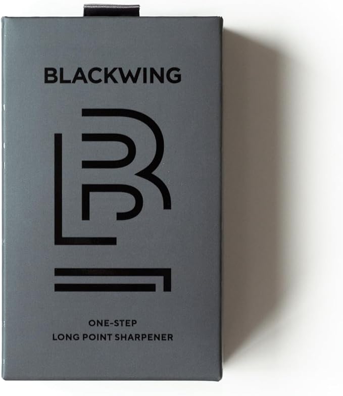 Blackwing One-Step Long Point Pencil Sharpener, German Steel Blade, Grey