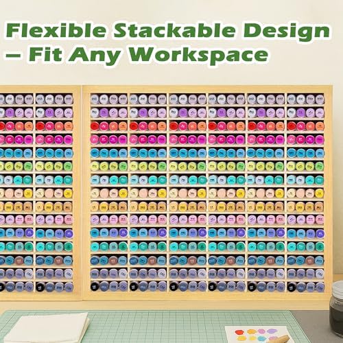 PROLEE Marker Storage Organizer for 360 Markers,Wooden Alcohol Marker Holder with 90 Slots,Markers Pens Pencils Art Supply Storage Rack for Desk Home Classroom Office Decor