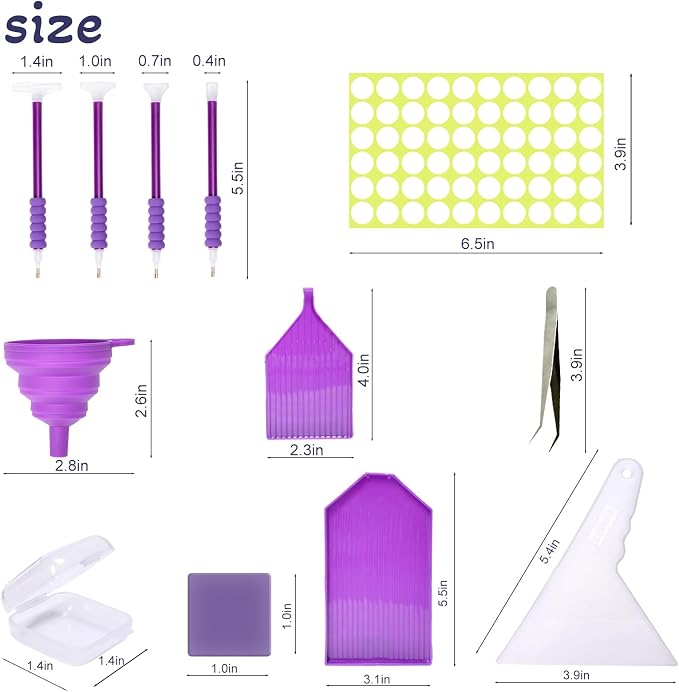 MoeeBtee Diamond Painting Storage Containers, 30 Slots Diamond Painting Accessories with Tools for Diamond Art Organizer Craft Jewelry Beads Storage Box - Butterfly