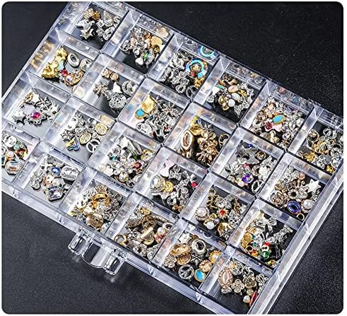 72 Grids Acrylic Organizer Box with 3 Drawers, Clear