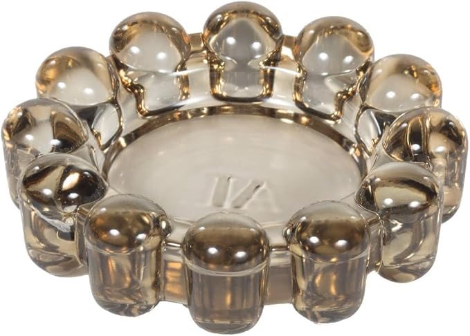 Alice Lane Home Collection Original Smoky Glass Small Bubble Candle Dish | Votive and Candle Plate, Diffuser Base, Wax Catcher, Decorative Tray, Jewelry Catchall, Decorative Tabletop Accent