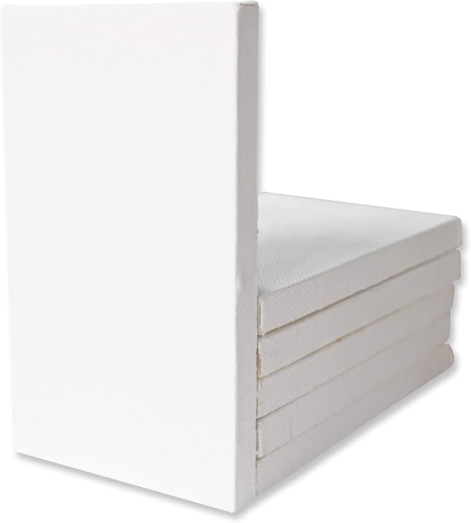LWR CRAFTS Mini Stretched Canvas 3" X 5" Pack of 6