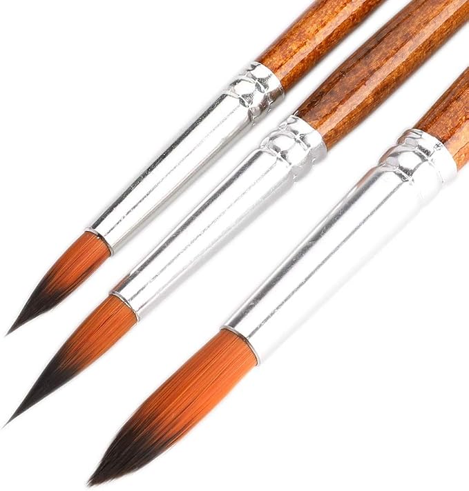 Watercolor Paint Brushes FENORKEY 12Pcs Round for Watercolor, Acrylic & Gouache