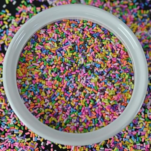 LIKETURE Fake Sprinkles 110g Polymer Clay Sprinkles Fake Candy Sprinkles Faux Sprinkles for Resin Slime Craft Plastic Sprinkles for Nail Art Phone Case DIY Shaker Card Filler (Fake Sprinkles1-110G)