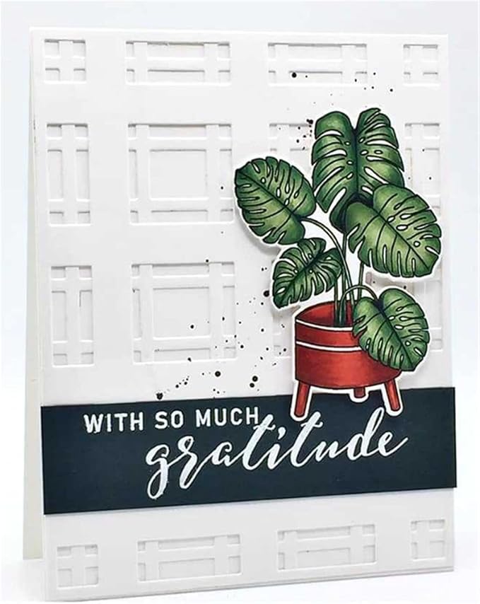 Cutting Dies 3D Backgrounds Frame Metal Stencils Scrapbooking Tools DIY Craft Carbon Steel Embossing Template for Paper Card Making Album Arts Crafts Supplies (Rectangle Layering Background)