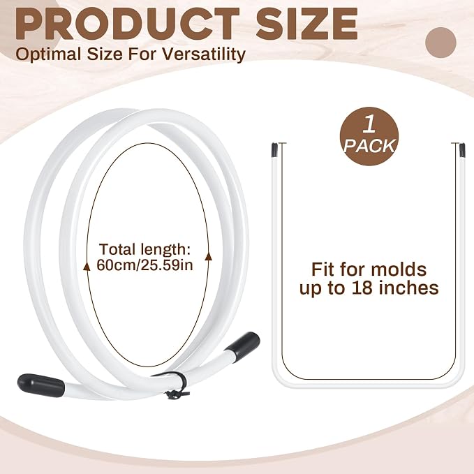 Yaocom 1 Pcs Soap Swirl Tools Bendable Soap Making Tool Supplies Cold Process Hanger Swirl Accessories for Adjustable Hanger Wire for Molds Up to 18"